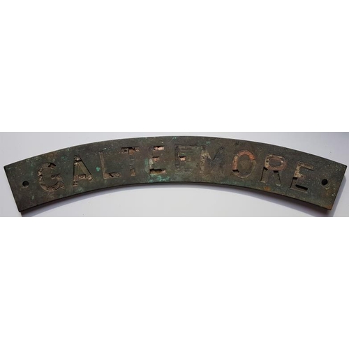 264 - Locomotive Name Plate - Galteemore, c.27 by 4.5 inches, wheelarch plate,  Galtee More entered servic... 