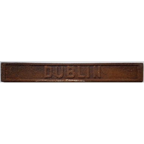 487 - Double Sided Destination Sign - Westport and Dublin, c.22in x 3in