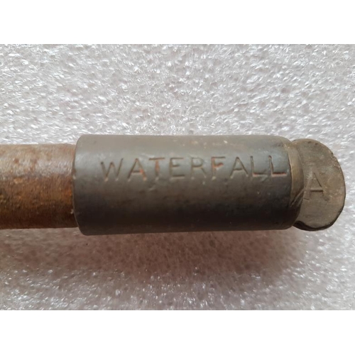 514 - Small Steel Staff Waterfall-Cork, 9.5in
