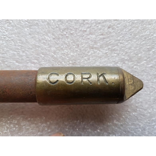 517 - Short Steel Staff Crookstown-Cork, 9.5in