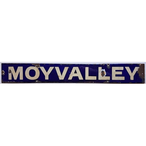 530 - Enamel Destination Sign - Moyvalley, c.22in x 3in