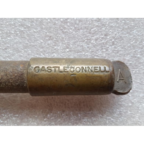561 - Short Steel Staff Castleconnell-Limerick Check, 9.5in