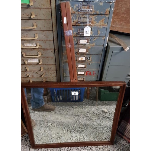 23 - Vintage Mahogany Mirror and Stand with Mortice and Tenon Joints - 24 x 21ins