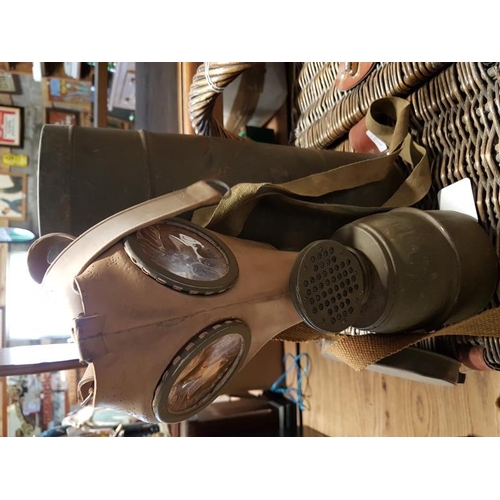 38 - French WWII Gas Mask in Case