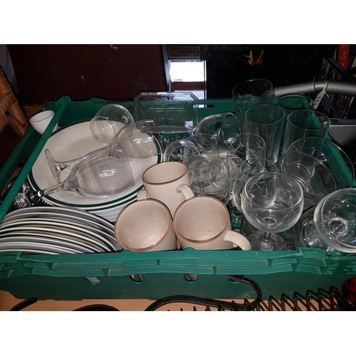 114 - Large Crate of Ceramics, etc.