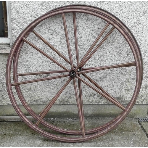 39 - Pair of Iron Coach Wheels