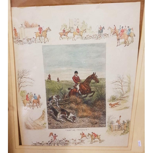 95 - Three Horse Racing Prints, 'L'Escargot', 'Lord Who' and 'Dawn Run', along with a hunting scene print... 