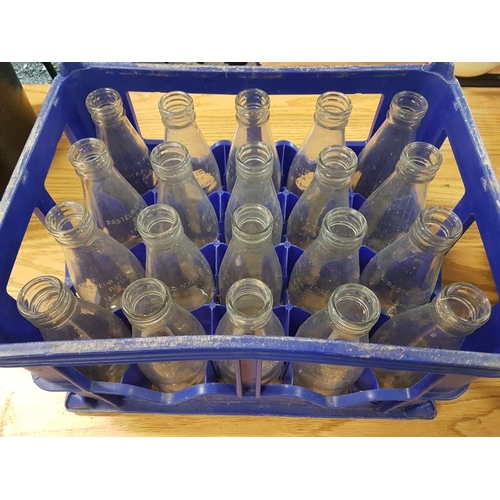 123 - Crate of 20 Glass Milk Bottles