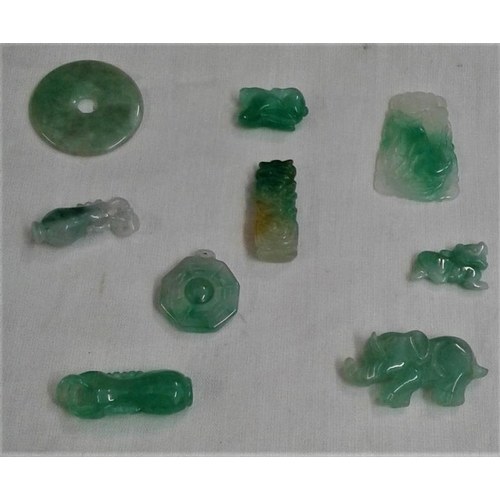 592 - Collection of Nine Pieces of Jade