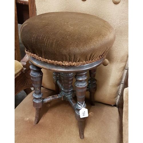 601 - Edwardian Rise and Fall Piano Stool