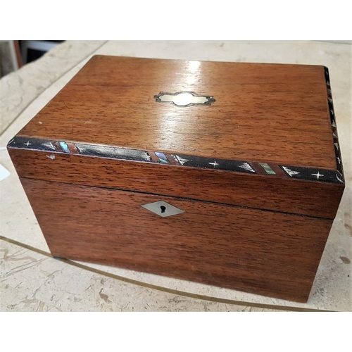 615 - Victorian Mahogany Two Section Tea Caddy