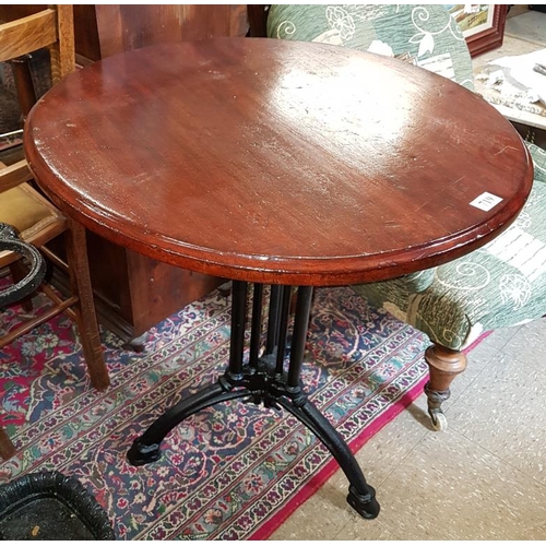 631 - Cast Iron Base Circular Table