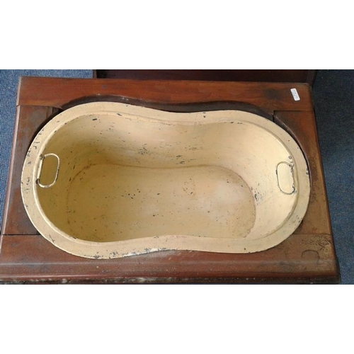 634 - Victorian Mahogany Baby Bath