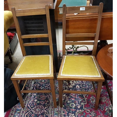 653 - Pair of Inlaid Mahogany Bedroom Chairs