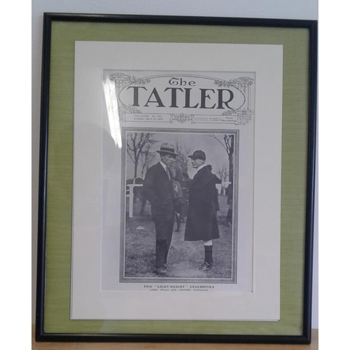 674 - Framed Tatler Cover from 1919, Jimmy Wilde World Flyweight Champion 1916-1919 & Steve Donaghue 10 ti... 