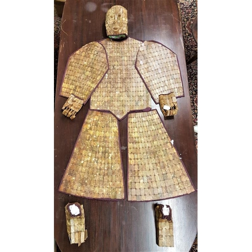 598 - Jade Burial Suit:   Chinese Warrior's 'Jade' Entombment Suit - Undated Han Dynasty Style Life-Size M... 