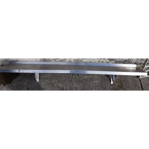 107 - Commercial Stainless Steel Sink Unit with a wall shelf - 59ins wide