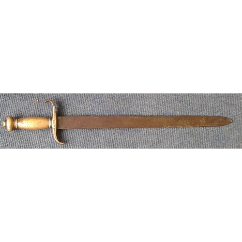 234 - Short Sword, Prussian Artillery, King Friedrich Wilhelm, 1856, 29th Regiment, with brass grip and ov... 