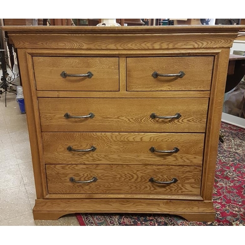 291 - Modern Solid Oak Chest of Drawers in the Georgian manner, c.39.5in x 38.5in