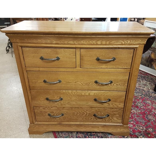 291 - Modern Solid Oak Chest of Drawers in the Georgian manner, c.39.5in x 38.5in