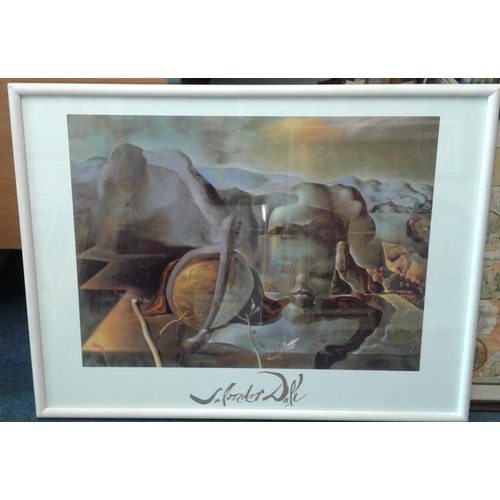 350 - Three Framed Salvador Dali Prints, c.20 x 27in