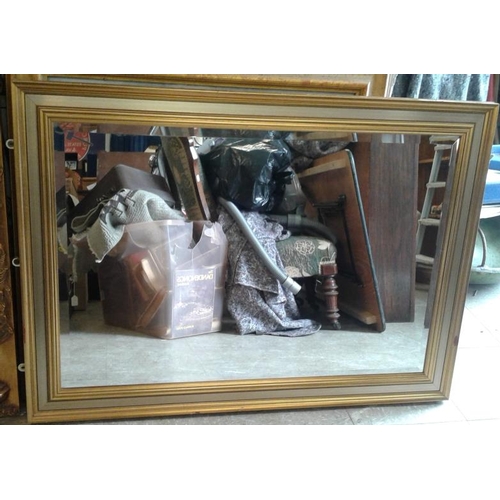 357 - Large Overmantle Mirror with Bevelled Glass in Gilt Frame - Overall c. 41 x 30ins