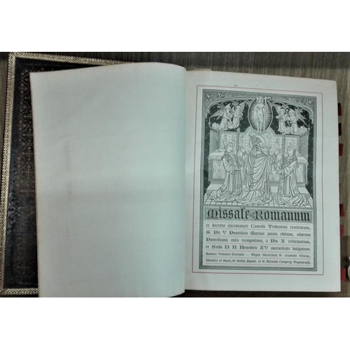 414 - Missale Romanum. Large format. Superb leather binding. A presentation copy.