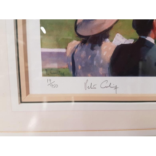 496 - Limited Edition Peter Curling Print 'Royal Ascot Jubilee Year 2002', No. 19/950, the mount signed by... 