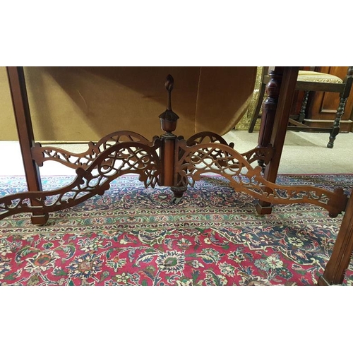 568 - Chippendale Style Mahogany Centre Table, the Pierced Gallery (some missing) on a Shaped Top and rais... 