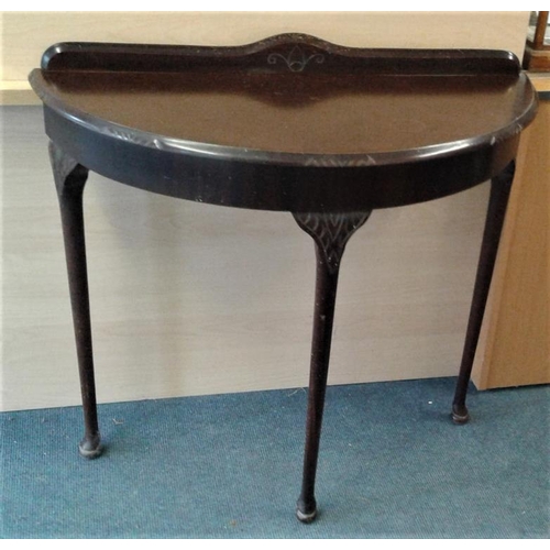 20 - Half Moon Hall Table, c.35in wide