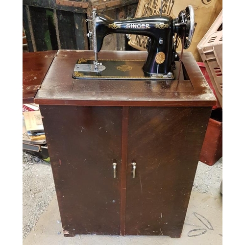 53 - Singer Cabinet Sewing Machine