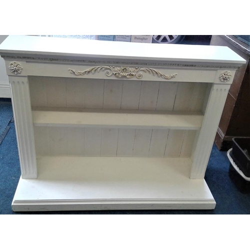 607 - White Painted Shelf Unit - 38ins wide