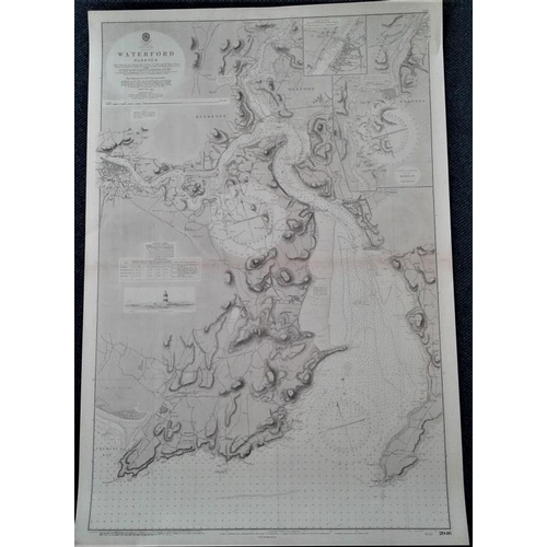 634 - Map of Waterford Harbour - c.  41.5 x 28ins