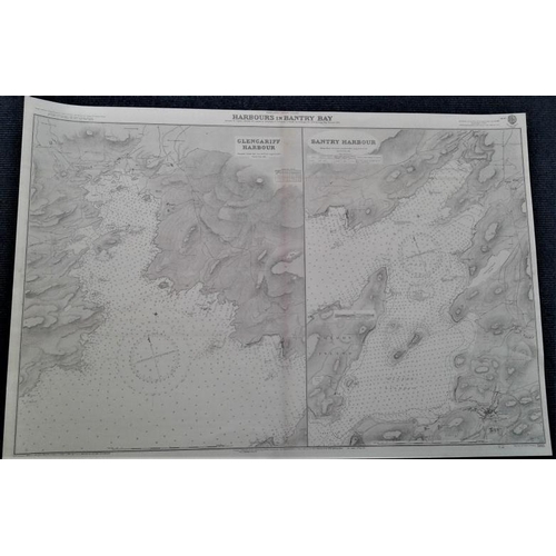 635 - Map of Bantry Harbour & Glengarriff Harbour - c. 28 x 41.5ins