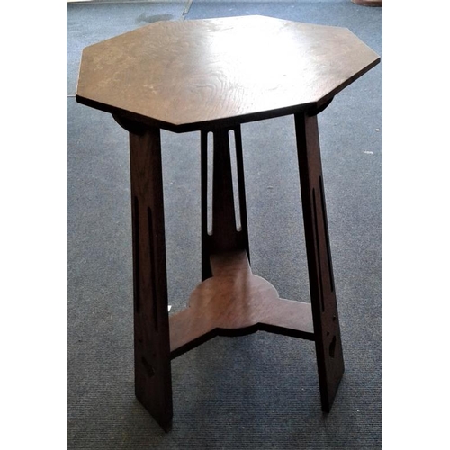 658 - Oak Side Table in Art Nouveau Style