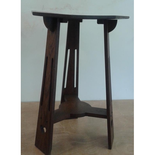 658 - Oak Side Table in Art Nouveau Style