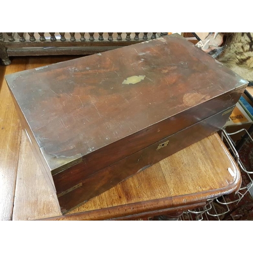 625 - Georgian Mahogany Military Writing Slope