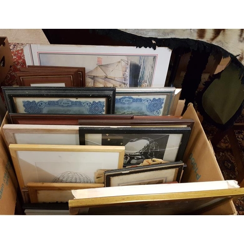 640 - Large Boxes of Pictures & Prints