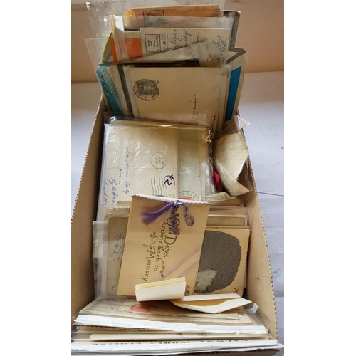 11 - Box of Postcards, Stamped Envelopes, etc.