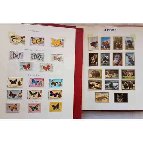 35 - Two Postage Stamp Albums - Butterflies and Wildlife