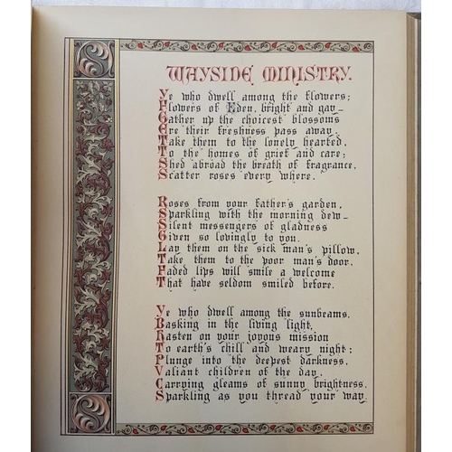 75 - Marchioness of Waterford 'Life Songs' (1884) 1st Edition. Colour Plates.  Original Gilt Decorative C... 