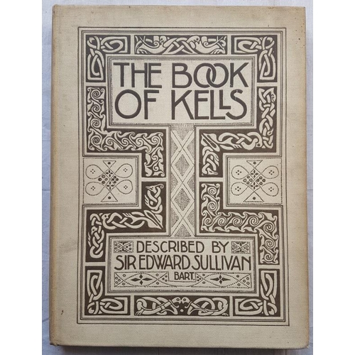 78 - The Book of Kells. Described by Sir Edward Sullivan. 1914. First edition. Large format. Colour plate... 