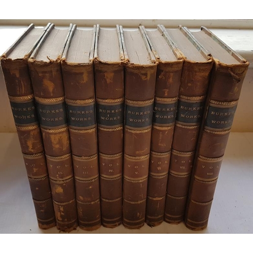 87 - 'The Works of the Right Honourable Edmund Burke' (1808). Complete 8 Volume Set in Fine Original Half... 