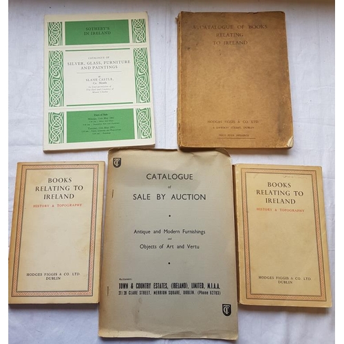 223 - Sothebys Sale, Slane Castle (1981);  Town & Country Sales (Ireland) (1958); and Four Early Hodges Fi... 