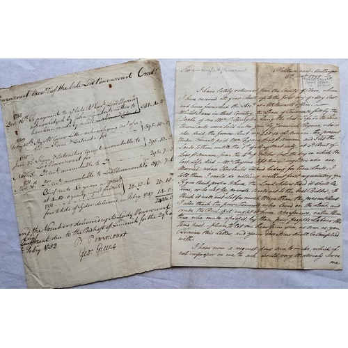 258 - The Wingfield - Powerscourt Estates in Clare and Limerick - two interesting letters, 1752 and 1799