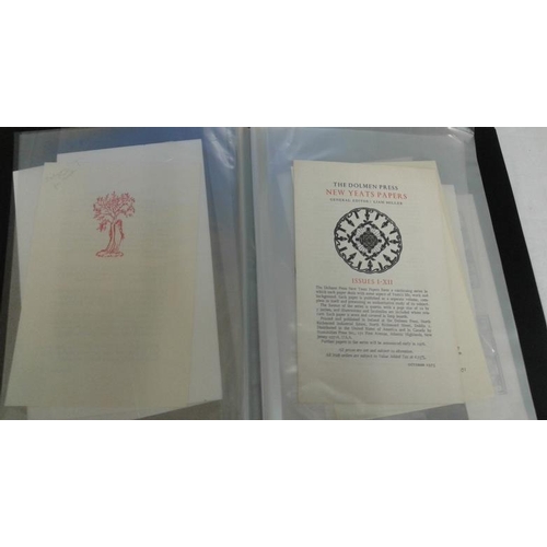 276 - Dolmen & Cuala Press Ephemera in Folder