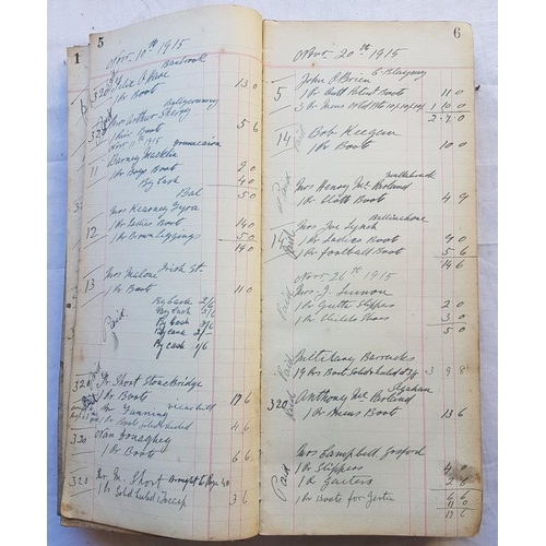 332 - Shop Ledger, Castleblayney area, etc., 1915-1920 - interesting social history