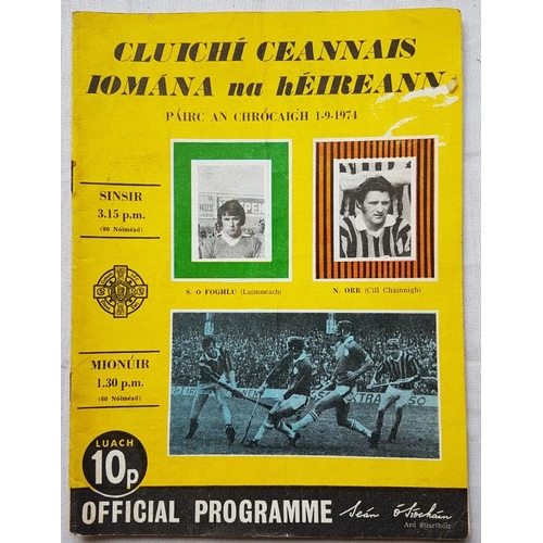 349 - 1974 All Ireland Hurling Final Programme, Limerick v Kilkenny