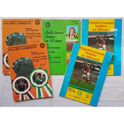 351 - Five All-Ireland Hurling Final Programmes, 1980 x 2, 1983 x 2 and 1985