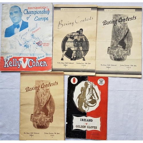 368 - 1940's & 50's King's Hall Belfast Boxing Programmes (5)